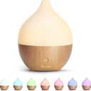 SALKING Essential Oil Diffuser, 100ml Small Aromatherapy Diffuser with Auto Shut-Off Function, Ultrasonic Diffusers for Essential Oils, Cool Mist Humidifier with Warm White Lights, for Office Home No charging cable
