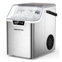 Nugget Countertop Ice Maker with Soft Chewable Ice 40Lbs, Pebble Sonic Ice Machine with Basket and Scoop, Ready in 5 Mins, 40Lbs/24H, Auto Self-Cleaning, for Home, Kitchen, Office, Party, Camping