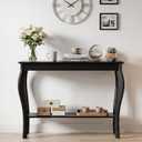 ChooChoo Narrow Console Table, Chic Accent Sofa Table, Entryway Table, 39.3 Inch, Black, 11.8"D x 39.3"W x 31.4"H