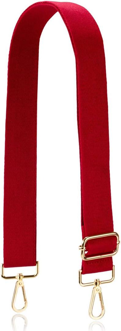 Allzedream Crossbody Bag Strap Soft Adjustable Replacement Purse Straps (Red)