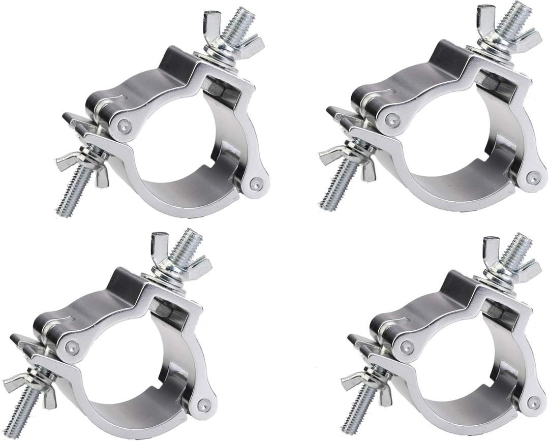 DragonX 4 Pack Heavy Duty 220 lb O-Clamp - Versatile 2 Inch Lighting Truss and DJ Light Clamp for Stage and Studio