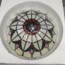 12 Inch Vintage Chandeliers Light Tiffany Style Ceiling Light Fixture Stained Glass Flower Flush Mount Ceiling Lighting Fixtures Lamps