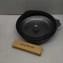 Vinchef Nonstick Deep Frying Pan Saute Pan with Lid, 12in/5.5Qt Fry Pan, German 3C+ Ceramic Coating Technology, Heat Indicator, Induction Compatible (Black)