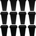 Fifizoo 16 Pcs Flower Buckets 13.4 Inch Plastic Flower Bucket for Cut Flowers Modern Round Vases for Centerpieces Display Decorative White Vases for Table Home Wedding Decorations, Black