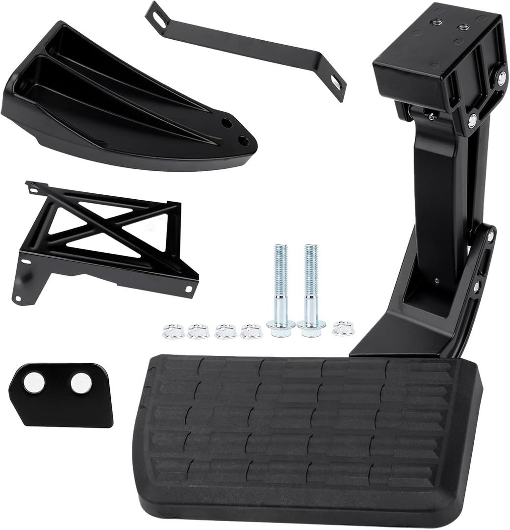 Rear Bumper Tailgate Step Rear Bed Step Retractable Bed Step Compatible with Toyota Tundra 2014 2015 2016 2017 2018 2019 2020 2021 Truck Bed Step,Folding Tailgate Step Replace# PT392-34140,75316-01A