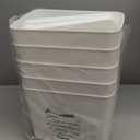 5 pack large plastic White storage bins with Lids, Toy Box Chest with HandleOrganizer Containers Baskets for Baby,NurseryShelvesPlayroom, BedroomOffice,Closethome (White, 5L)