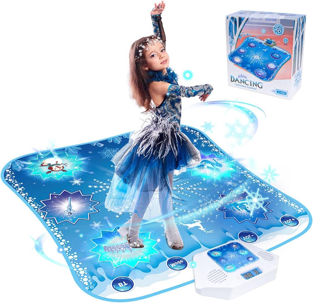 Frozen Toys Dance Mat for Girls - Electronic Dance Mat with Wireless Bluetooth for Children,Light Up LED Kids Musical Mat, Dance Floor Mat,Birthday Xmas Gifts for 3 5 7 9 10+ Year Old Girls Boys