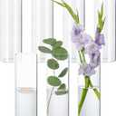 SUPMIND 7Pcs Glass Cylinder Vase for Centerpieces 10 Inch Tall Clear Glass Flower Vase Bulk, Glass Hurricane Candle Holder Floral Vases for Table, Floating Candle Vases for Wedding Home Dcor