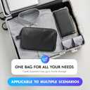 WVM Travel Toiletry Bag for Men & Women, Waterproof Dopp Kit Organizer with Multiple Compartments for Toiletries and Accessories, Shaving & Cosmetic Storage Bag for Trips and Home Use (Black)