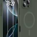 Magnetic for iPhone 16 Pro Max Case, Compatible with MagSafe, Two 9H Screen Protectors, Full Camera Protection, Military-Grade Protection Silicone Phone Cover for 16 Pro Max 6.9", Dark Green