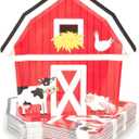 BLUE PANDA 48-Pack Paper Plates for Farm Animal Birthday Party and Farm Birthday (10 In)