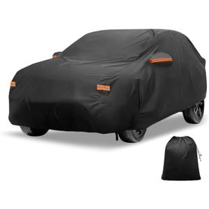 X AUTOHAUX Car Cover Outdoor Waterproof Sun Rain Snow Hail Protection with Left Side Door Zipper Aluminum Film for Kia NIRO