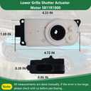 Lower Grille Shutter Actuator Motor 5811R1000 9881645-02 9881645 Replacement for BMW Active Air Flap Control Module 3 4 5 Series X3 X4 X5 X6