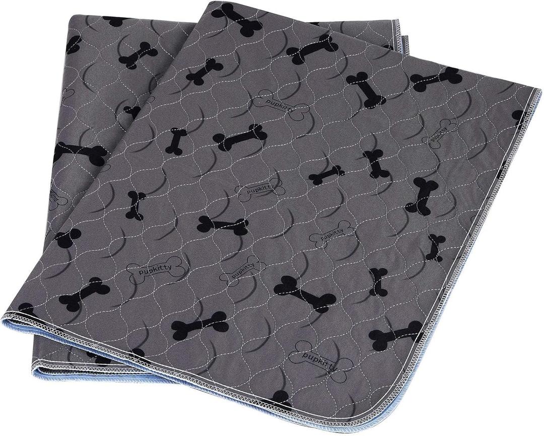 Washable Dog Pee Pads with Free Grooming Gloves,Non Slip Dog Mats with Great Urine Absorption,Reusable Puppy Pee Pads for Whelping,Potty,Training,Playpen (24x36 Inch (Pack of 2))