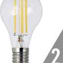 Feit Electric BPA1540N/827/LED/2 Decorative Clear Glass Filament LED Dimmable 40W Equivalent Classic A15 Light Bulb (Pack of 2), Soft White