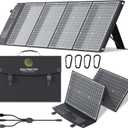 120W Portable Solar Panel & Flexible Solar Panel for Camping | 23% High Efficiency ETFE Foldable Solar Panel | Charger with USB-C & Lightweight with Emergency Power Supply