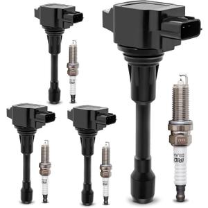 UF549 Ignition Coil Packs & 9029 Double Iridium Spark Plug Compatible with 2007-2019 Nissan Altima Versa Sentra Rogue Cube NV200 Pathfinder Infiniti FX50 M56 QX60 QX70 C1696 & DILKA6RA11