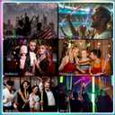 Oleitodh 96 Pack Multicolor Fiber Optic Wand Glow Wand LED Light Up Wand Bulk with 3 Flashing Models Flashing Sticks for Glow in The Dark Birthday Party Favor Wedding Halloween Christmas, 8 Colors