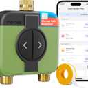 meross WiFi Water Timer for Garden Hose, 2 Zone WiFi Hose Timer with Brass Inlet and Outlet, WiFi Sprinkler Controller, Rain Delay, Smart Water Valve for Garden, Lawn & Yard, Hub Required