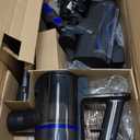 NEWBULIG Cordless Vacuum Cleaner, Lightweight Stick Vacuum for Home with Anti-Tangle and LED Lights, Powerful Rechargeable Wireless Cleaners for Hardwood Floors Carpet Pet Hair (11"*10", Modern Black Blue)