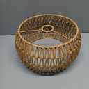 Hanging Light Lamp Shades Boho Rattan Lamp Shades, Woven LampShades for Floor Lamps Rattan Pendant Lights Boho Lamp Ceiling Light, Table Lamps, Plug in Pendant Light (12.6 Inch-Drum Shade)