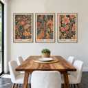 ANHUIB Floral Wall Art 16x24 Inch Large Vintage Botanical Wall Decor Retro Floral Blossom Paintings Modern Plant Art Prints Set of 3 for Living Room Bedroom Office