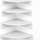 Alsonerbay White Corner Shelf Wall Mount, Set of 4 Floating Shelves for Storage and Display, Large Wooden Shelves for Bedroom, Living Room, Bathroom, Entryway, Garage