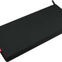 Pcinfuns Outdoor Bench Cushions for Furniture,48 x 18 Inch Waterproof Patio Furniture Cushion, Garden Swing Settee Porch Pads with Handle and Adjustable Strap,Black, Pack of 2