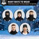 Balaclava Ski Mask for Men & Women  Lightweight Fleece-Lined Thermal Face Cover, Windproof, Snow-Proof & UPF 50+, Cold Weather Gear for Skiing, Snowboarding, Cycling & Motorcycle (Black)