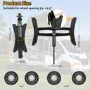 MYPIN Camper Wheel Chock Stabilizer, 2 Sets for RV Travel Trailer, with 8 Reflective Strips, Heavy Duty X-Shaped RV Stabilizer Wheel Chock Anti-Move Tire Wheel Chock
