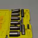 TOPEC 10PCS Deep Lug Nut Remover Heavy Duty, 1/ 2" Drive Impact Wheel Lock Removal Kit, Spiral Type Lug Nut Removal Tool for Removing Stripped, Broken, Damaged, Rounded Bolts, Nuts & Screws