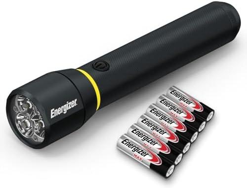 Energizer LED Flashlight Vision PRO, Ultra Bright 1000+ Lumens, IPX4 Water Resistant, Aircraft-Grade Aluminum LED Light, Rugged Metal Flash Light for Outdoors, Emergency Power Outage, Black