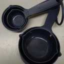 Silicone Cooking Utensils Set - AVGPD Silicone Kitchen Utensils for Cooking Wooden Handles, 446F Heat Resistant Kitchen Utensil Spatula Sets, Gadgets for Non-Stick Cookware BPA FREE (Navy Blue)