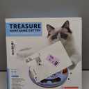 Cat Puzzle Toys Games Level 3 in 1 with Track Balls, Feather Teaser & Treat Feeder | Non-Slip Base | Mental Stimulation Enrichment for Indoor Cats | Kitty Gift, Green