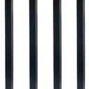 QLLY 27.5 inch / 70cm Adjustable Metal Desk Legs, Square Office Table Furniture Leg, Set of 4 (27.5 inch, Black)