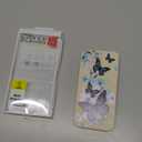 for iPhone 15 Case Anti Scratch Soft Microfiber Lining, Soft Shockproof Slim Fit Floral for iPhone 15 Phone Cover 6.1 inch-Aurora Butterfly White