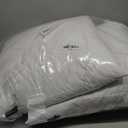 20x20 Decorative Throw Pillow Inserts-Down Feather Pillow Inserts-Square-Cotton Fabric-Set of 2-White.