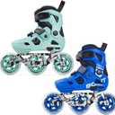 Bont Scoot Kids Inline Skates - Performance Speed Skates - Junior Girls Boys Roller Skates (Bont 1-2, Blue)