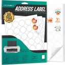 Address Labels 1-1/2 Round for Laser and Inkjet Printers - 25 Sheets, 30 Labels Per Sheet 750 Blank Matte White Sticker Paper for Organization, Labeling, Inventory Management, Product Branding