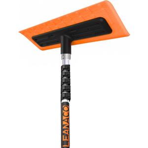 2025 Upgraded Never-Scratch SnowBuster,Snow Roof Rake,EVA Soft Foam Pad Snow Removal Tool,S-Shaped Design for House Roof,Solar Panels,Car Snow, and Leaves,Orange(21FT Telescopic Extension Pole)