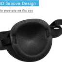 2PCS Eye Patch, Adjustable Eye Patches, Medical Eye Patch, Amblyopia Lazy Eye Patches for Left or Right Eyes, Black