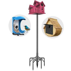 Bird Feeder Pole Kit, 79 Inch Bird House Pole for Outdoors Heavy Duty,5 Base Prongs Adjustable Birds Feeder Stand for House