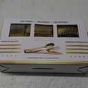 N9R 300PCS Gold Plastic Silverware, Heavy Duty Gold Plastic Cutlery Set Disposable Flatware Dinnerware, 100 Forks, 100 Spoons, 100 Knives, Perfect for Party, Wedding and Daily Use