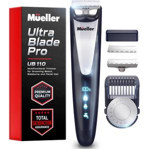 Pro Grooming UltraOneBlade Trimmer for Men - Beard and Mustache - Electric Razor Cordless, Waterproof Adjustable Hair Length, and Battery Indicator for Precision Grooming