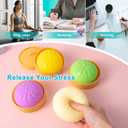 Dumpling Squishy Stress Balls with Steamer, Mystery Colorful Fidget Sensory Toys, Soft Anxiety Relief Squeeze Decompression Dough, Easter Stocking Stuffers Gifts (Yellow)