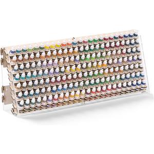 Colingmill 168 Holes Wooden Paint Rack for 18 ml Dropper Bottles