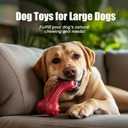 Dog Toys for Aggressive Chewers, Dog Chew Toys for Medium Large Dogs, Durable Natural Rubber Dog Toys with Bacon Flavor, Indestructible Dog Toy, Red