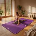 Large Yoga Mat 6'x 4'（72”x 48”）—1/4" &1/3" Extra Wide Exercise Mat 183cm x 122cm Large Exercise Mat Big Home Yoga Mat Pilates Mat,Non Slip,Thick,TPE Workout Mat,for Women & Men, Yoga, Pilates, Gym and Floor Workouts Pilates
