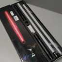 2 Pack Rechargeable Lightsabers with Connector, Metal Hilt Light Sabers, Durable PC Blade, USB Charging, Combine into Double Staff, 12 Colors LED, Sound Effects, Dueling Toys for Kids Adults, Gifts