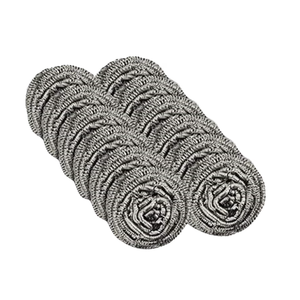 Kitchen Selection Steel Wool 12/16 count #0 Fine steel wool scrubber pad used for dishes, pots, pans, and ovens. easy scouring for tough kitchen cleaning